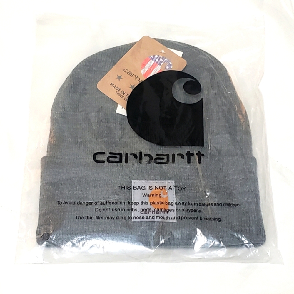 Carhartt Knit Women's Cuffed Gray Beanie Hat - Picture 6 of 6